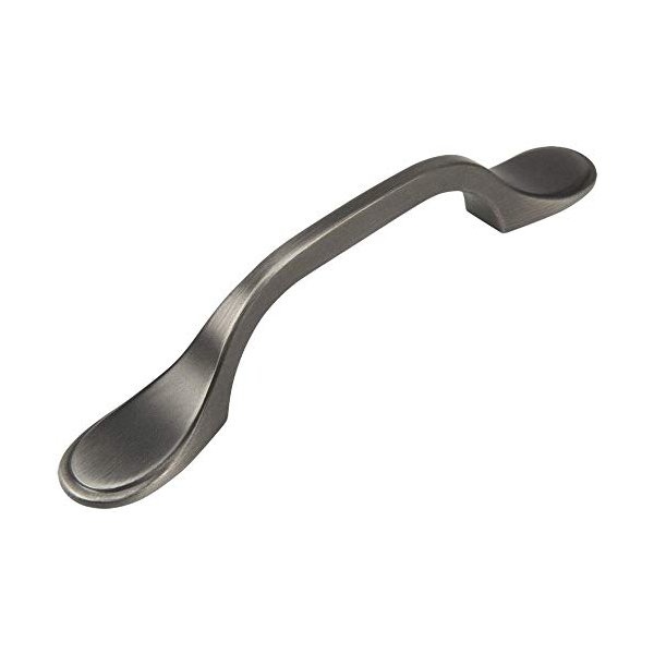 Cosmas 10 Pack 9533AS Antique Silver Cabinet Hardware Footed Handle Pull - 3" Inch (76mm) Hole Centers
