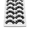 Mink Fluffy Lashes Pack, Dramatic 3D Thick Full Volume False Eyelashes, 7 Pairs 15mm Long Reusable Curly Light Weight Self Adhensive Fake Lash Extensions By ZUKIMM | 003