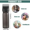 Pimoys Root Comb Applicator Bottle 6 Ounce, Oil Applicator for Hair Dye, Hair Oiling Bottle Brush with Graduated Scale, Black