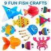 Arts and Craft Kit for Toddlers Ages 2, 3, 4, 5 Years - Craft 9 Fun Fish Characters