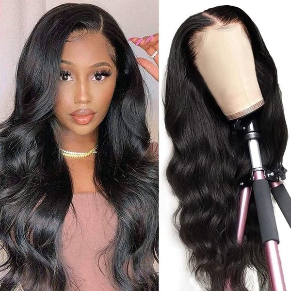 22 Inch Body Wave Lace Frontal Wigs Human Hair Wigs for Black Women 13x4 Pre Plucked with Baby Hair Wigs 10A Grade Brazilian Real Human Hair Wig 150% Density Natural Color Body Wave Wigs