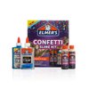 Elmer’s Confetti Slime Kit | Slime Supplies Include Metallic Glue, Clear Glue, Confetti Magical Liquid Slime Activator, 4 Count