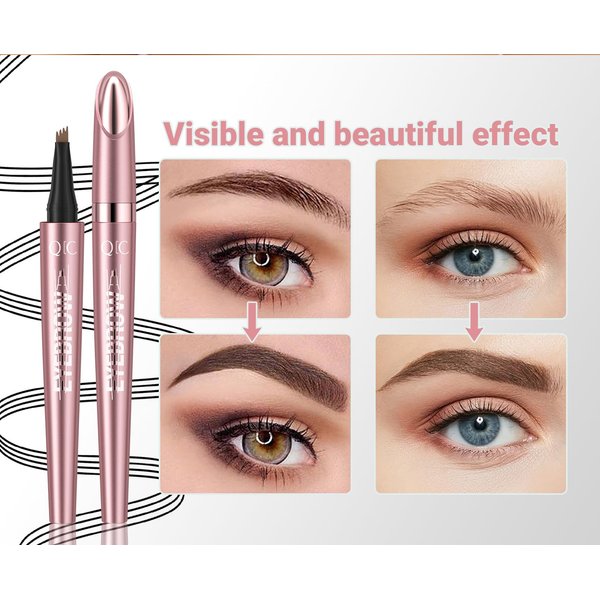 Forever yameili Liquid Eyeliner Pencil with Special Tip, Long Lasting Formula, Pink (Q708-Gray)