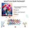 MBNTJHT DIY Floral Paint by Number Kit for Adults,Flower Vase Painting by Numbers for Adult Beginners,Unframed Floral Oil Painting Kit for Home Wall Decor 16 X 20 Inch.