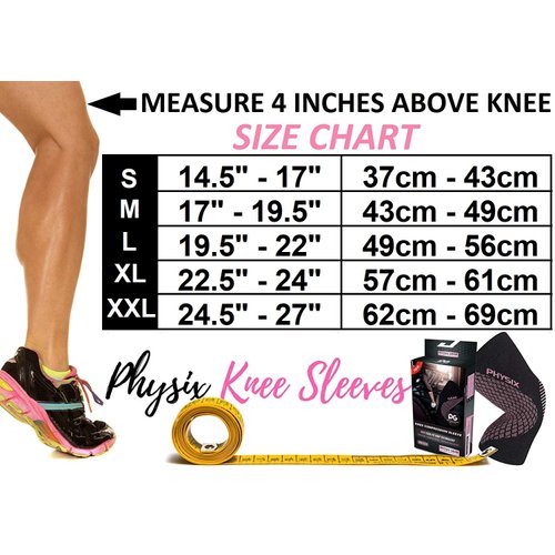 PHYSIX GEAR Knee Support Brace - Premium Recovery & Compression Sleeve for Meniscus Tear, ACL, MCL Running & Arthritis - Best Neoprene Stabilizer Wrap for Crossfit, Squats & Workouts (Single Pink M)
