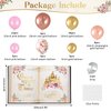 Once Upon a Time Balloon Garland Kit Fairytale Princess Birthday Party Decorations Rose Gold Balloon Garland Arch Castle Princess Balloon Garland with Backdrop Wedding Birthday Party Decor Supplies