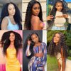 13x4 Water Wave Lace Front Wigs Human Hair 180% Density HD Transparent Lace Pre Plucked Wet and Wavy Lace Front Wig Glueless Wig Brazilian Deep Wave Wig Human Hair for Black Women 24 inch