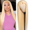 20 Inch 613 Lace Front Wig Human Hair 13x6 Transparent Lace 180 Density Blonde Lace Front Wigs Human Hair for Black Women Pre Plucked Color 613 Hd Lace Frontal Wig Straight Blonde Wig Human Hair