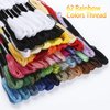 Peirich Embroidery Floss 62 Skeins Friendship Bracelets Floss with Black White Cross Stitch Floss Embroidery Thread, Embroidery Needles,12 Pieces Floss Bobbins - Great Gift for Mother's Day