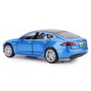 SASBSC Toy Cars Model S Die Cast Metal Model Cars with Door Open Light and Sound Pull Back Car Toys for Boys and Girls 3-12 Years Old (Blue)
