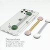 CRYSTALFY: Crystal Phone Grip and Phone Strap with Real Turquoise Genuine Natural Crystals and Gold Elastic Strap for Smartphones and Tablets