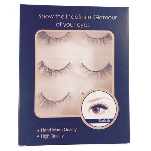3 Pairs of 100% Real Horse Hair Strip Lashes - False Eyelashes-967