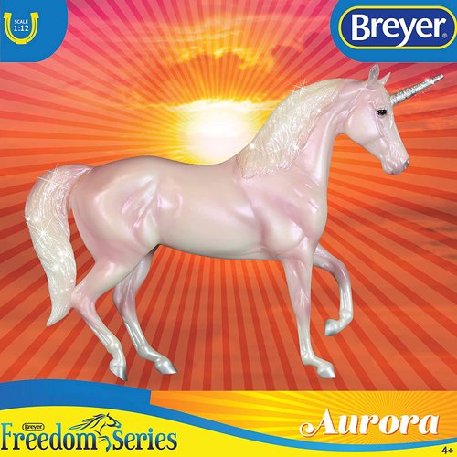 Breyer Freedom Series Aurora: 1:12 Scale Fantasy Unicorn Toy Figure - Model #62059