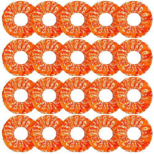 WILLBOND 20 Pcs Cheer Scrunchies Cheer Hair Accessories Cheerleading Hair Ties Elastic Scrunchies Hairband Cheerleading Gifts for Girls Women Team Sport Player Gift Birthday Party (Orange)
