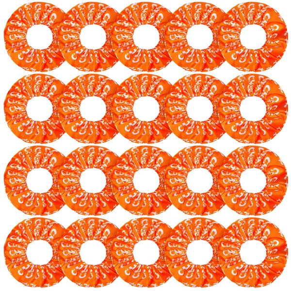 WILLBOND 20 Pcs Cheer Scrunchies Cheer Hair Accessories Cheerleading Hair Ties Elastic Scrunchies Hairband Cheerleading Gifts for Girls Women Team Sport Player Gift Birthday Party (Orange)