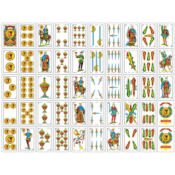 Liliane Collection Spanish Playing Cards - 2 Full Decks with 50 Cards - Smooth Plastic Coated Cards – cartas Barajas o Naipes Espanoles in a Beautifully Artistic Traditional Design