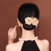 Ins Style Elegant Lazy Hair Curler, Crystal Hair Bun Maker, French Twist Hairstyle Bun Hair Accessories (Rose)