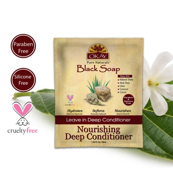 OKAY AFRICAN BLACK SOAP LEAVE IN CONDITIONER 1.25oz / 37ml