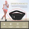 DAITET Crossbody Fanny Pack for Men&Women,Large Waist Bag & Hip Bum Bag with Adjustable Strap for Outdoors Workout Traveling Casual Running Hiking Cycling(Black)