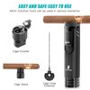 XIFEI Cigar Lighter 3-Angled Jet Flames, Cigar Puncher, Cigar Draw Enhancer, Cigar Stand, 4-in-1Refillable Butane Torch Lighter (Sand Black)