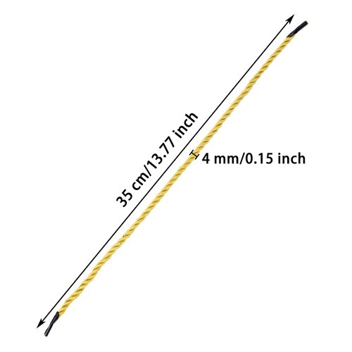 ONLYKXY 50pcs Solid Braided Twisted Handle Rope with Plastic Ends for Bag Box,3 Satins Xmas Shiny Reusable Decorative Replacement Carrying Portable Thread Cord Trim String (13.7inch)