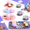 Kids Tea Party Play Toy Set, FUQUN 42Pcs Boy Tea Time Toy Including Dessert Cookies Doughnut Teapot Tray Cake Kids Kitchen Pretend Play for Girls Boys Age 3-6 Little Girl Tea Set