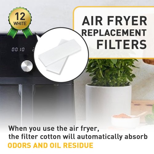 12 Pcs Air Fryer Replacement Filters for 6QT Instant Vortex Plus Air Fryer with ClearCook and OdorErase, Air Fryer Accessories Replacement Odor Erase Air Filters for Instant Air Fryer Vortex Plus 6QT