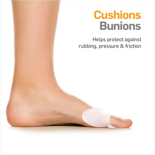NatraCure Gel Big Toe Bunion Guards & Toe Spreaders (2 Pieces) - Pain Relief for Crooked, Overlapping Toes, Pressure, Protector, Corrector, Shield, Spacer, Pad, Separator, Cushion - 1315-M CAT 2PK