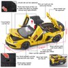 OANMYJJO Boy Toy Sports Car 1/22 Lambo SVJ 63 Metal Die Cast Car Toys，Model Cars with Detachable Roof，Toy Car with Sound Light and Pull Back，for Kids Age 3 Year and UP（Yellow）