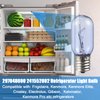 297048600 241552802 Refrigerator Light Bulb Replacement Compatible with Frigidaire Whirlpool KitchenAid Electrolx Kenmore Fridge Light Bulbs-T8 E17 40W (2 Pack)