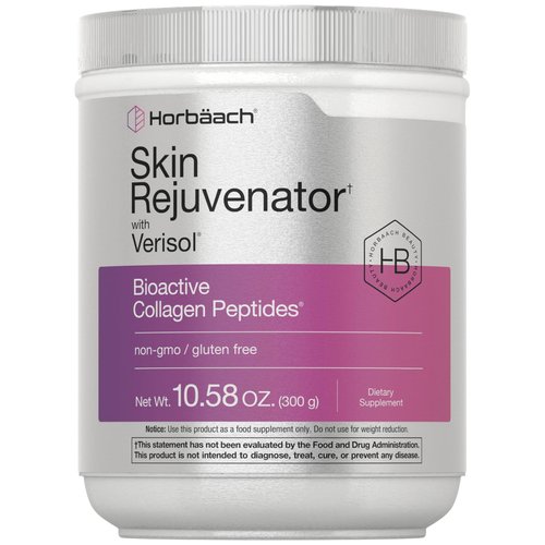 Skin Rejuvenator with Verisol 10.58 oz | Bioactive Collagen Peptide Powder | Types I and III | Non GMO, Gluten Free Supplement | by Horbaach