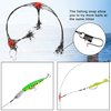 Saltwater Fishing Wire Leader Fishing Leaders with Swivels Snaps Stainless Steel Sulf Fishing Rigs Fishing Gear Tackles for Lures Bait Hooks (2arm rigs)