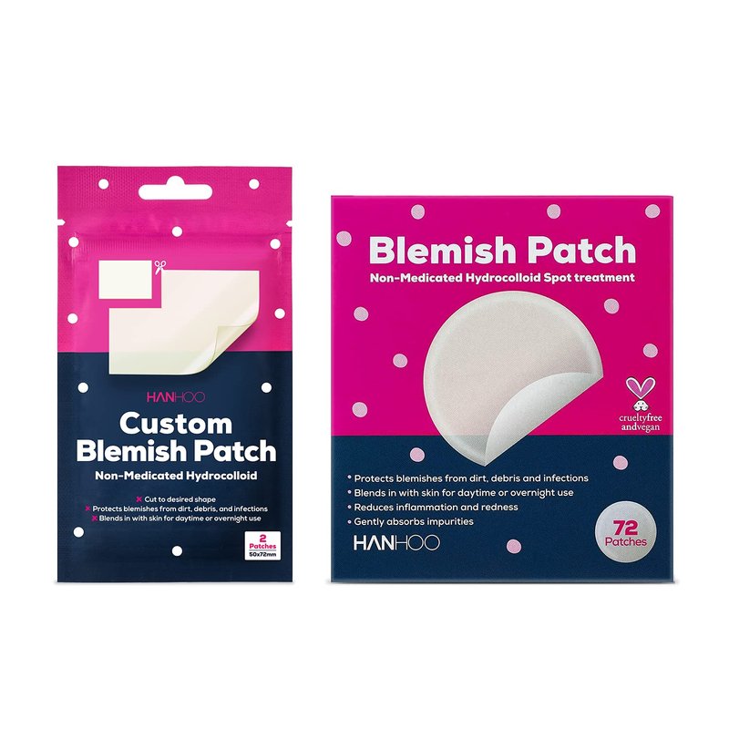 HANHOO Blemish and Custom Patch Duo, 74 Total Hydrocolloid Patches ...