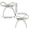 AOREAS 2PCS Bow Hair Clips Rhinestone Bowknot Clips Crystal Hair Pieces for Women Vanlentine Mothers' Day Party Halloween, Beige