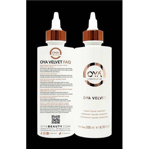 OYA Velvet Liquid Hair Treatment Ultra Rich Conditioner for Dry Hair Moisturizing Smoothing Detangling Conditioner for all Hair Types, Works Instantly