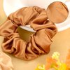 BBTO 12 Pieces 4.3 inch Satin Hair Scrunchies for Women Elastic Hair Bobbles Scrunchies Hair Ties for Kids Adults, Big Scrunchy Ponytail Holder with Elastic Bands Girls Thick Thin Curly 6 Colors