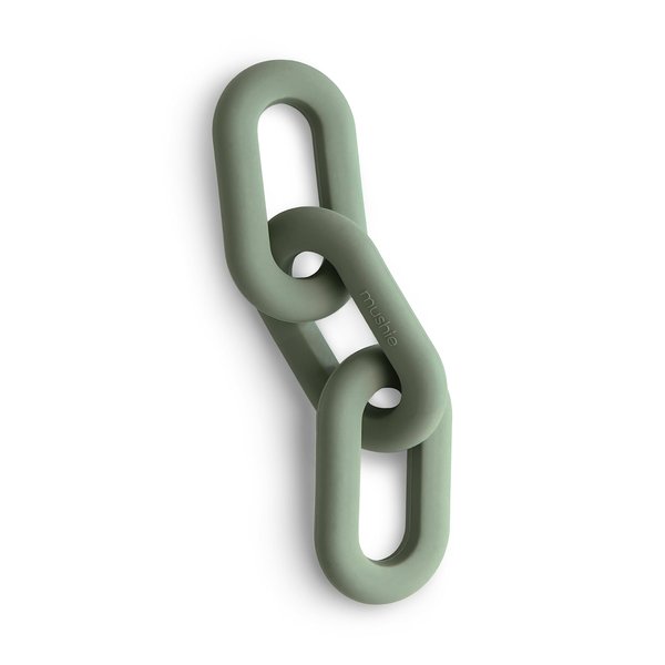 mushie Silicone Baby Links Teether Toy (Dried Thyme)