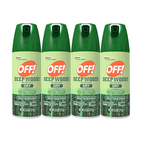 OFF! Deep Woods Dry Aerosol Insect Repellent, 2.5 Ounce (4 Count)