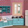 iLAND Miniature Dollhouse Accessories, Wooden Dollhouse Window w/Push-Out Casements. Window Panes & Trims (Classic Push-Out Window)