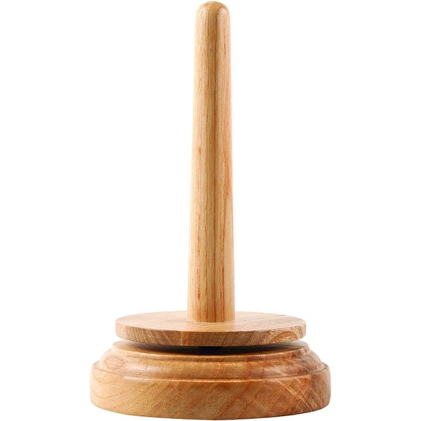 FYNJREX Wood Yarn Holder with Twirling Mechanism Classic