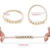 6Pcs Metal Chain Bracelet Hair Ties Elastic Hair Ring Ropes Hair Jewelry Accessories Ponytail Holders Bracelet Hair Ties With Beige Black Elastic, 3pcs Gold and 3pcs Silver