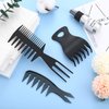 3 Pieces Hair Stylists Styling Comb Set, Includes Texturizing Comb Tri-Comb Double Side Brushes Hair Pick Wide Tooth Hair Comb Shaping and Teasing Wet Combs Tools for Long, Thick, Curly Hair
