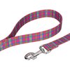 Country Brook Design - Bubblegum Pink Plaid Premium Dog Collar & Leash - Small