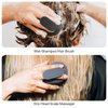 PHOVSUV 2pcs Shampoo Brush Hair Scalp Massager,100% Silicone Scalp Scrubber,Scalp Exfoliator for Stress Relax Hair Growth(Black+Grey)