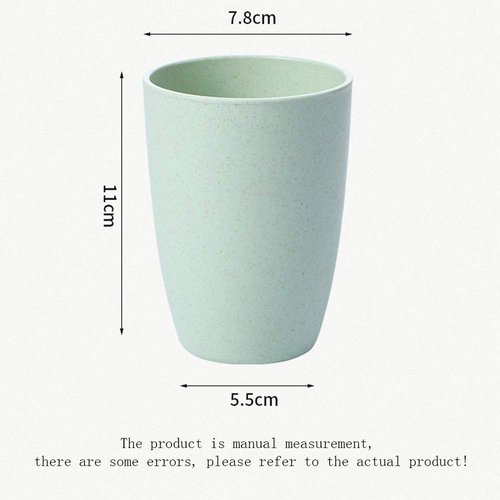 4Pcs Unbreakable Reusable Drinking Cup, Multicolor Wheat Straw Water Glasses, Tumbler Set Cup for Bathroom Drinking Adult Kids Cups Dishwasher Safe