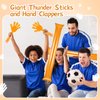 ZCYSRLQIN 24 Pcs Noisemakers Include 12 Hand Clappers 12 Thunder Sticks Cheer Noise Makers for Sporting Events Football Games School Team Spirit Items Party Favors Dance (Orange)