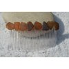 Small Brown Bits of Sea Glass Hair Comb