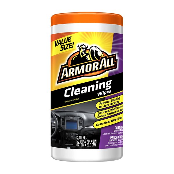 Armor All Car Cleaning Wipes , Wipes for Car Interior and Car Exterior, 50 Wipes Each