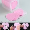 Fcozpjk 400Pcs Lint Free Nail Wipes, Heart Shape Nail Polish Remover Wipes, Pink White Non-Woven Nail Cleaning Pads, Absorbable Eyelash Extension Glue Cleaning Wipes, Nail Care Tools