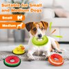 Lepawit Squeaky Dog Toys, Floating Dog Toys for Indoor or Outward Play, Swim Ring Design Interactive Dog Gifts for Small and Medium Dogs - Kiwifruit